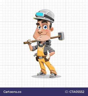 Builder Cartoon Character - Cartoons.co