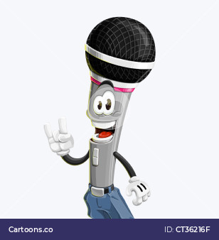 Cartoon Microphone Character - Cartoons.co