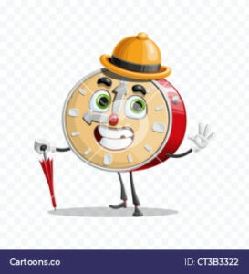 Cartoon Clock Character - Cartoons.co