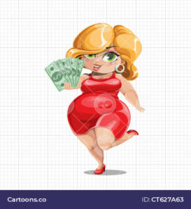 Curvy Woman Vector Mascot - Cartoons.co