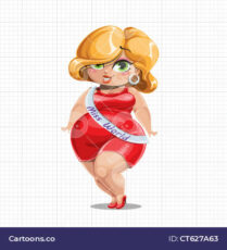 Curvy Woman Vector Mascot - Cartoons.co