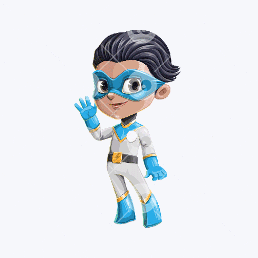 Animated Child Superhero GIF